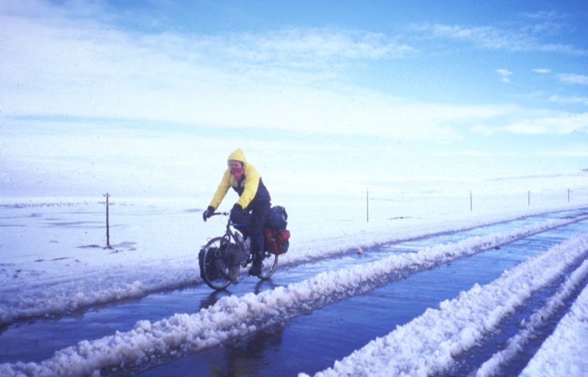 Snow on the Tibetian plains. Low 20's F.